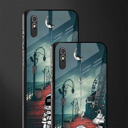 astronaut believer beach glass case for redmi 9i image-2