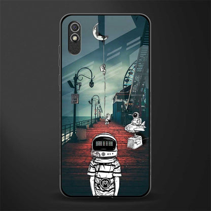 astronaut believer beach glass case for redmi 9i image