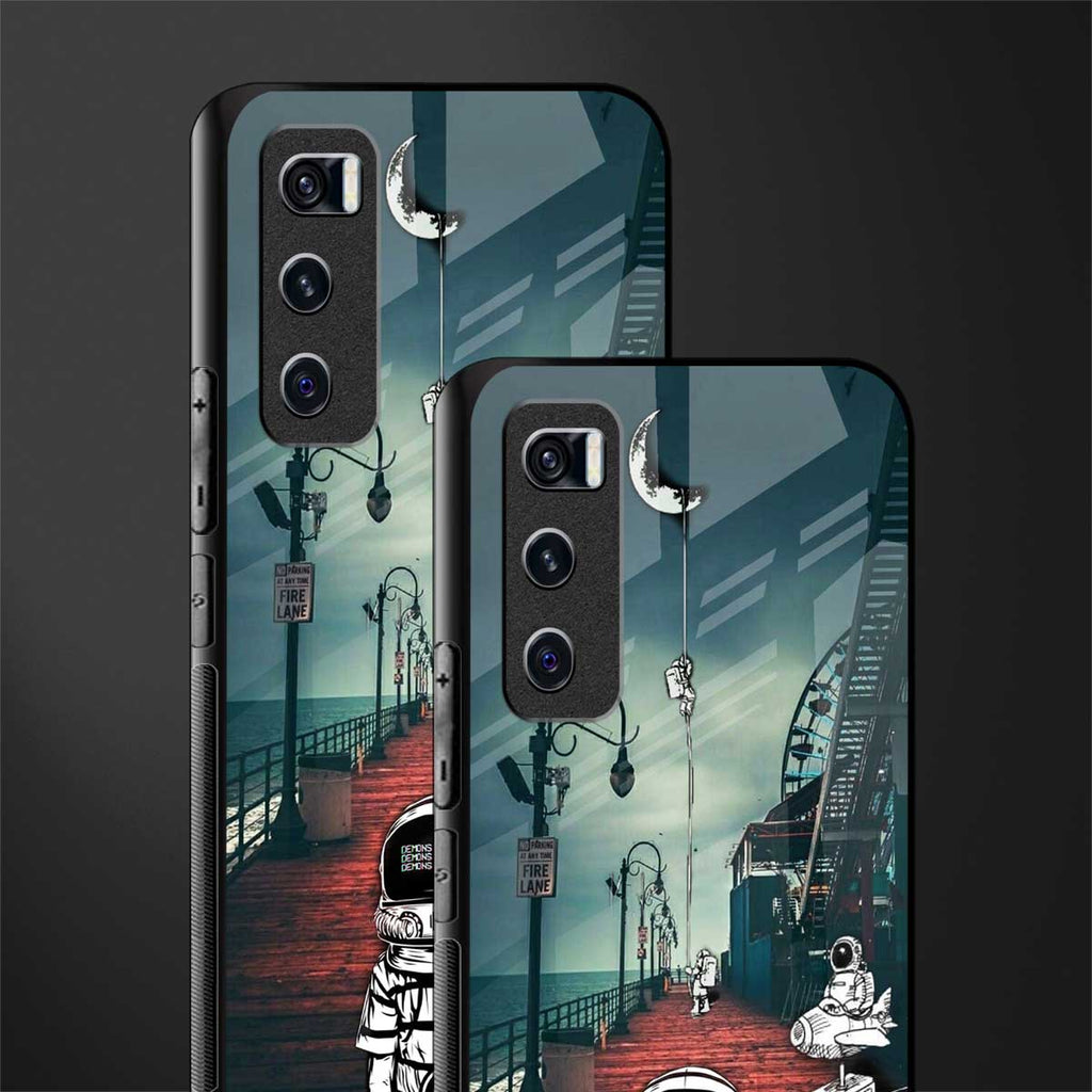 astronaut believer beach glass case for vivo v20 se image-2