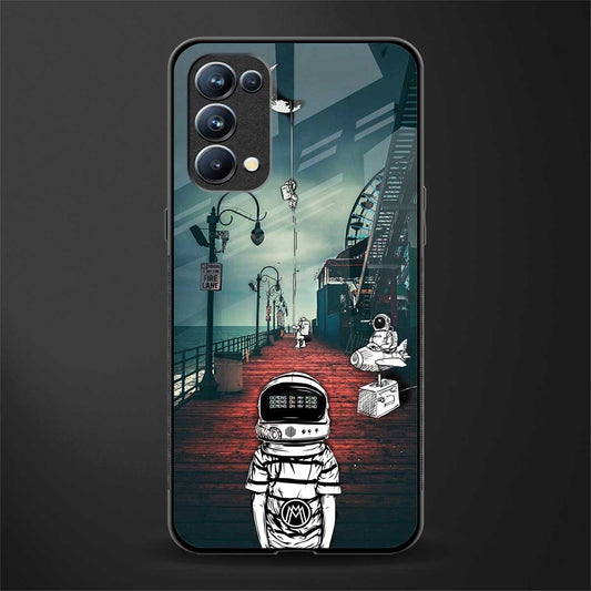 astronaut believer beach glass case for oppo reno 5 pro image