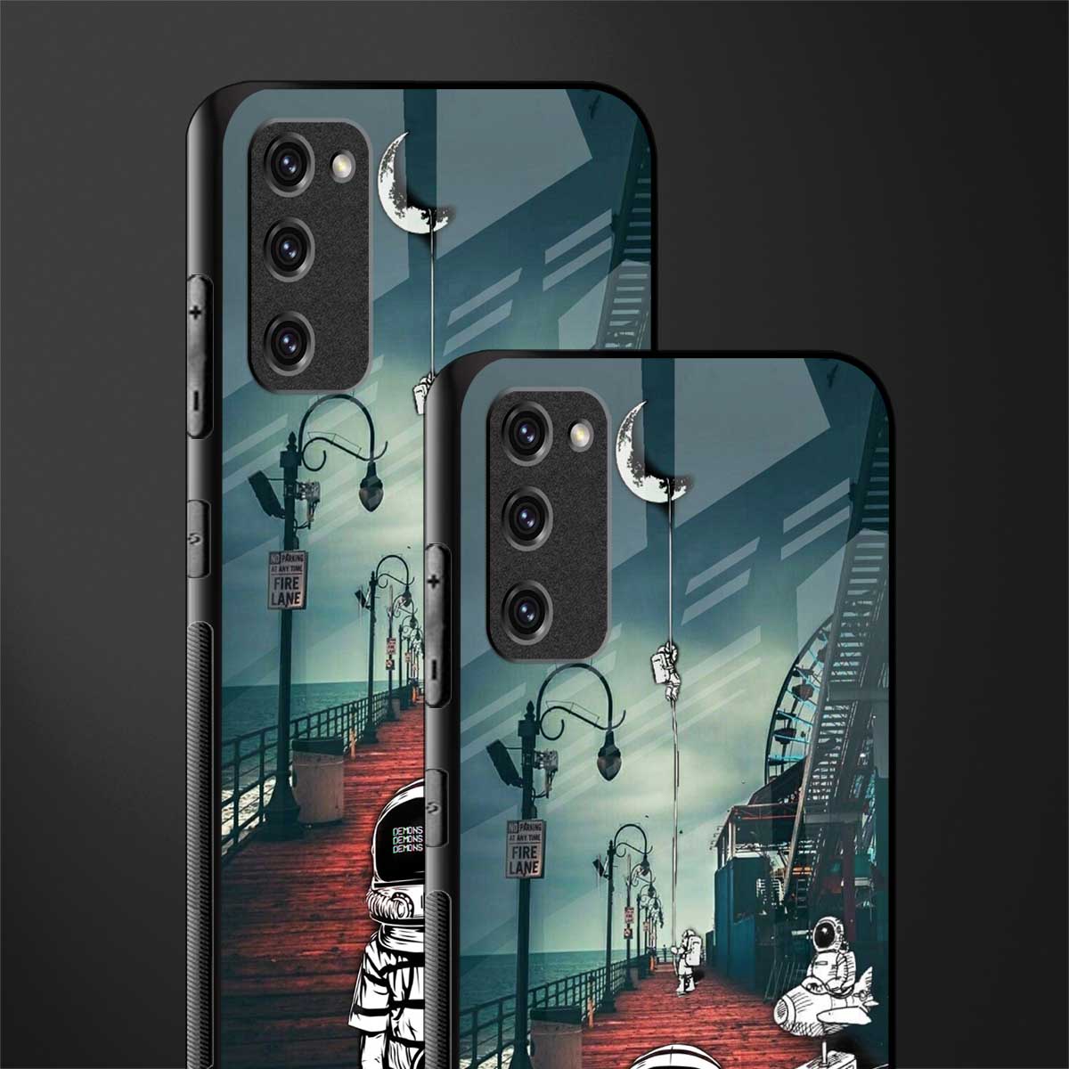 astronaut believer beach glass case for samsung galaxy s20 fe image-2