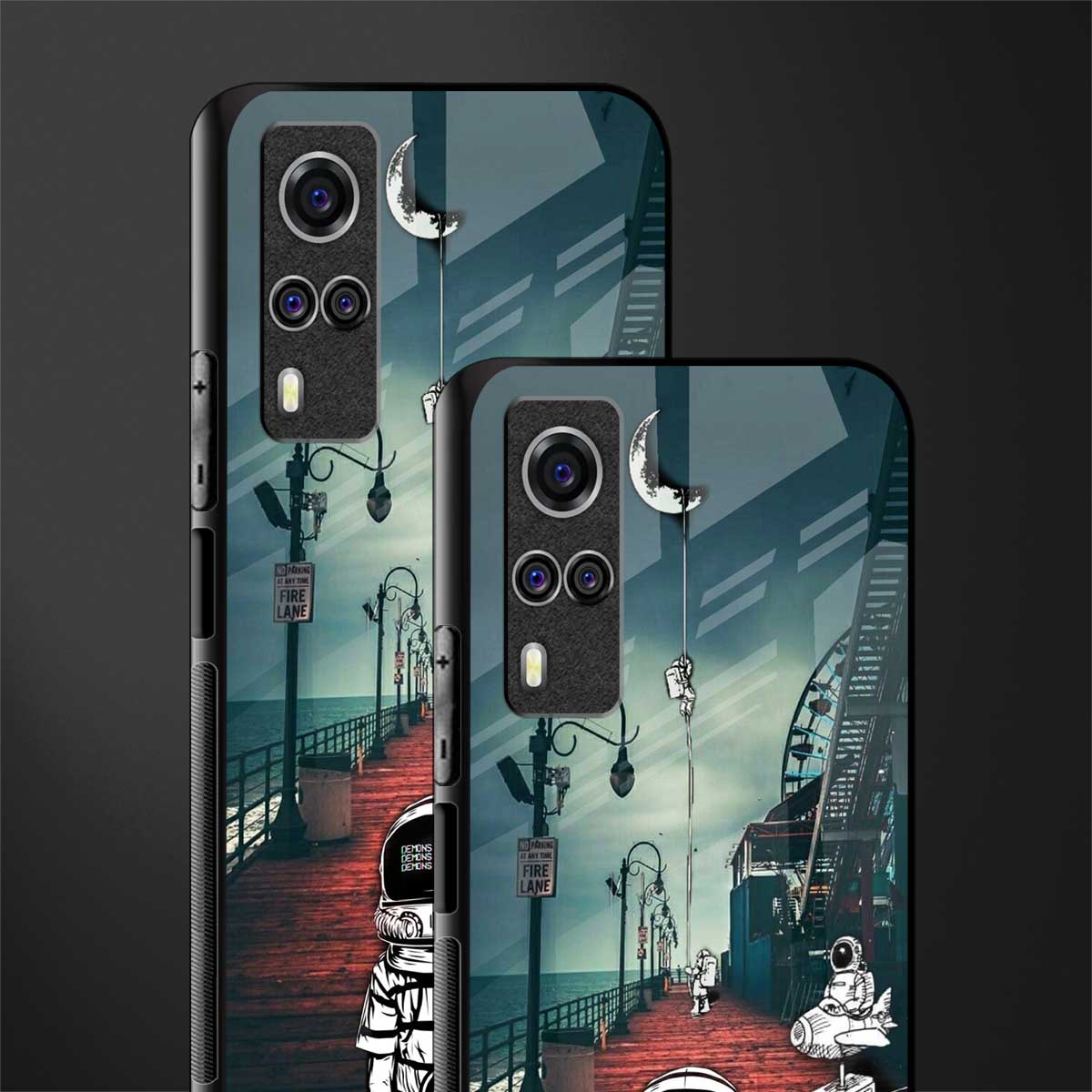 astronaut believer beach glass case for vivo y51 image-2