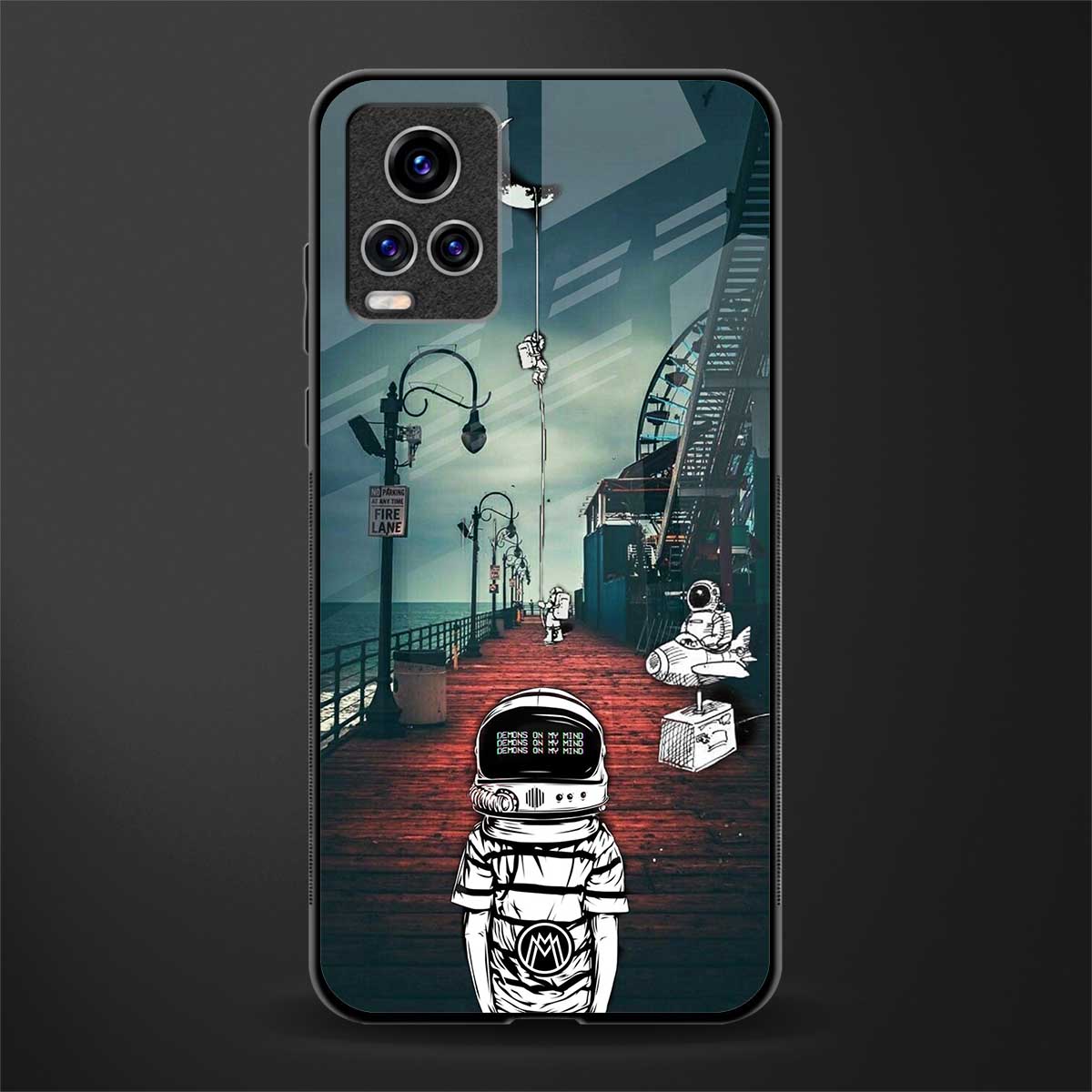 astronaut believer beach glass case for vivo v20 pro image