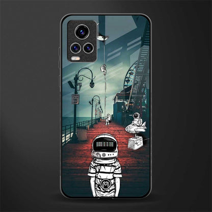 astronaut believer beach glass case for vivo v20 pro image