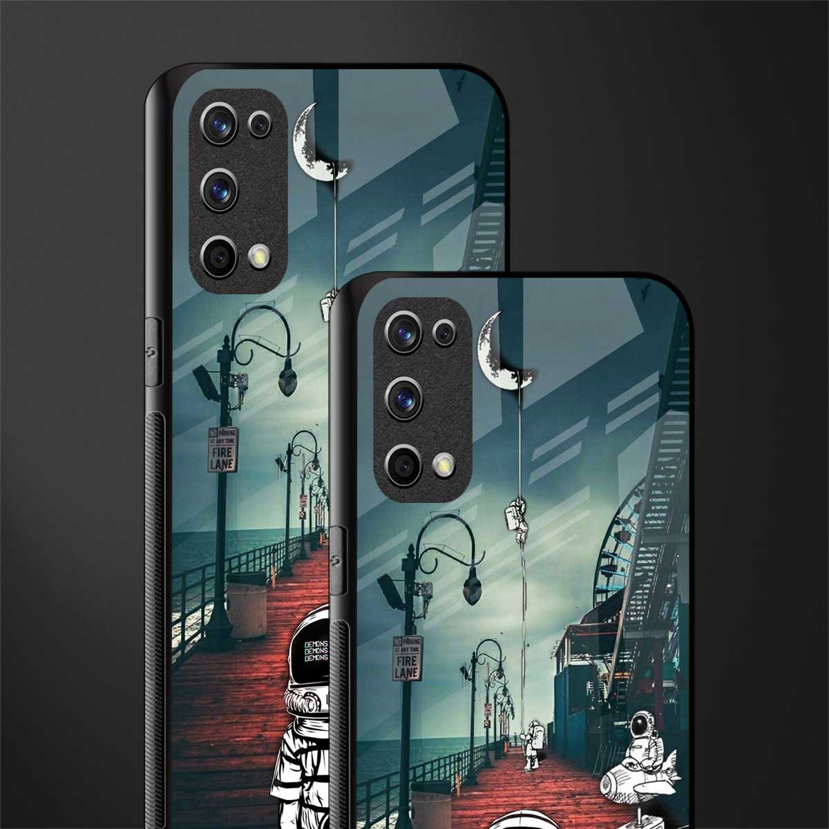 astronaut believer beach glass case for realme x7 pro image-2
