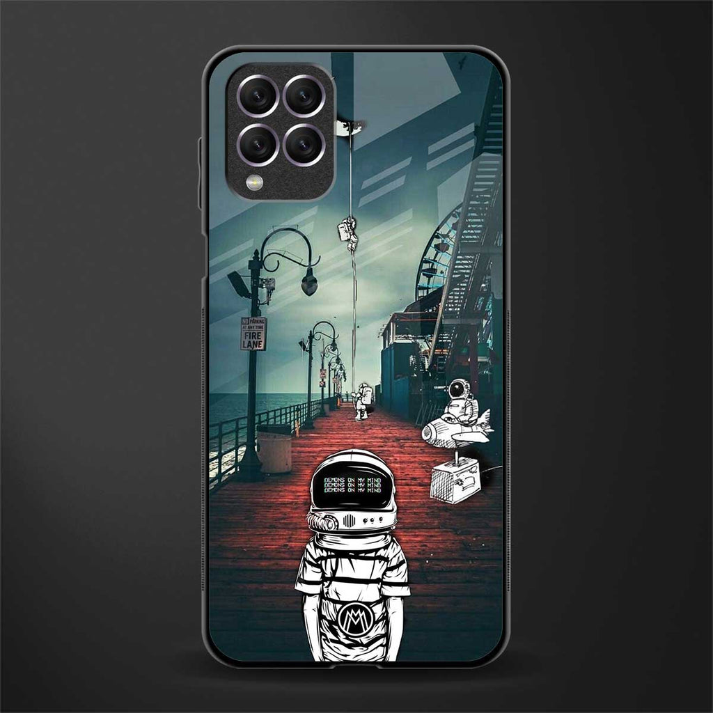 astronaut believer beach glass case for samsung galaxy f62 image