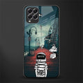 astronaut believer beach glass case for samsung galaxy f62 image