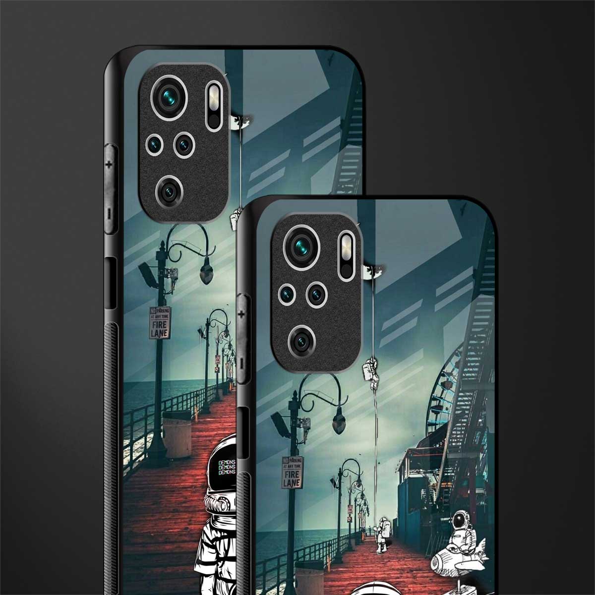 astronaut believer beach glass case for redmi note 10 image-2