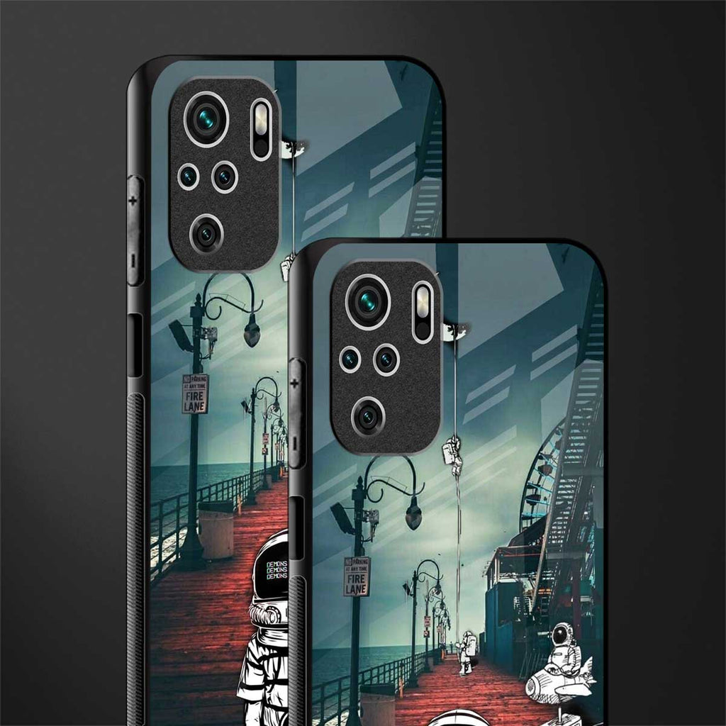 astronaut believer beach glass case for redmi note 10s image-2