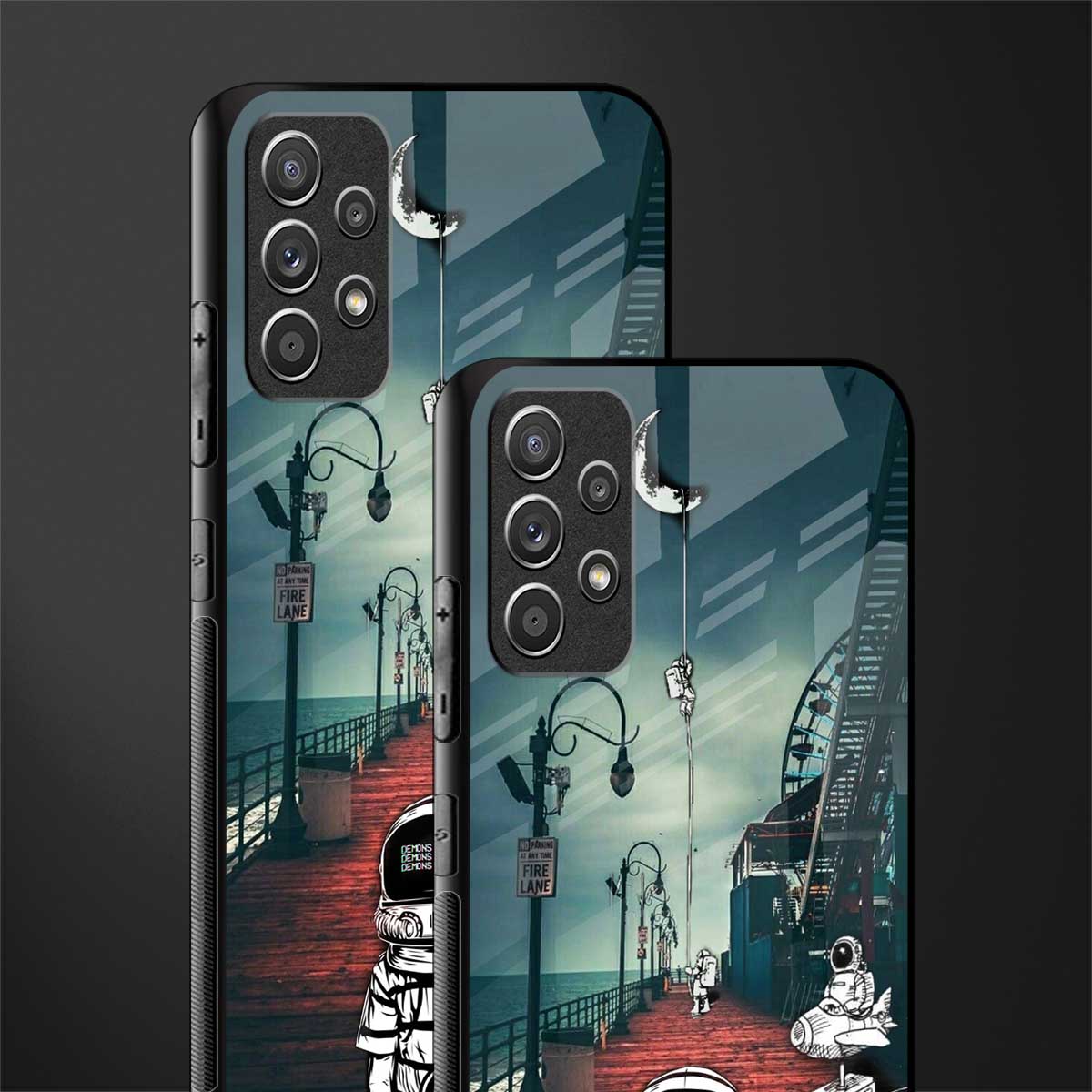 astronaut believer beach glass case for samsung galaxy a72 image-2