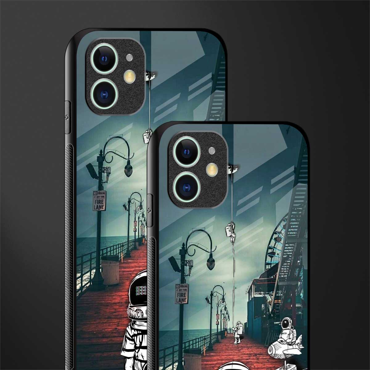 astronaut believer beach glass case for iphone 12 mini image-2