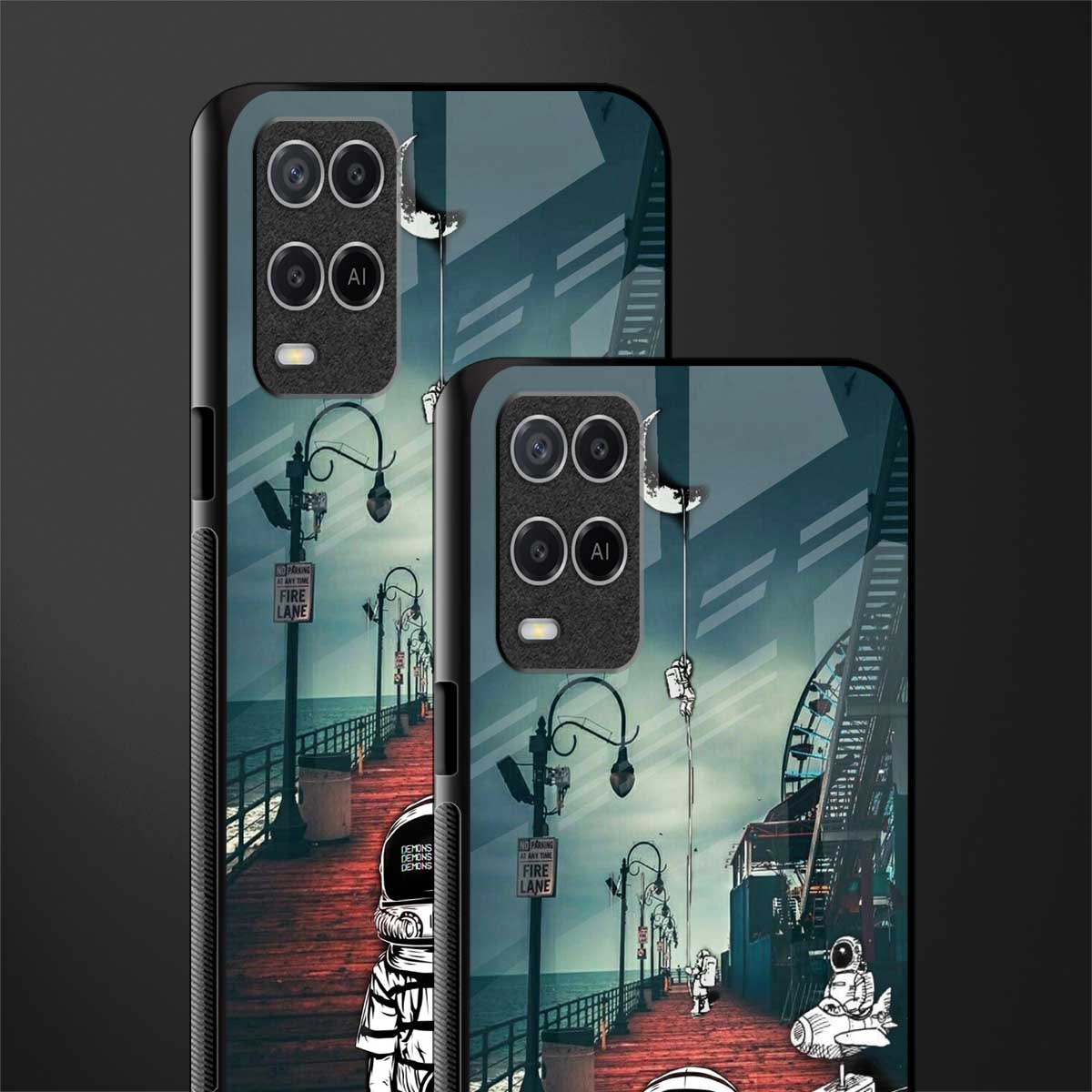 astronaut believer beach glass case for oppo a54 image-2
