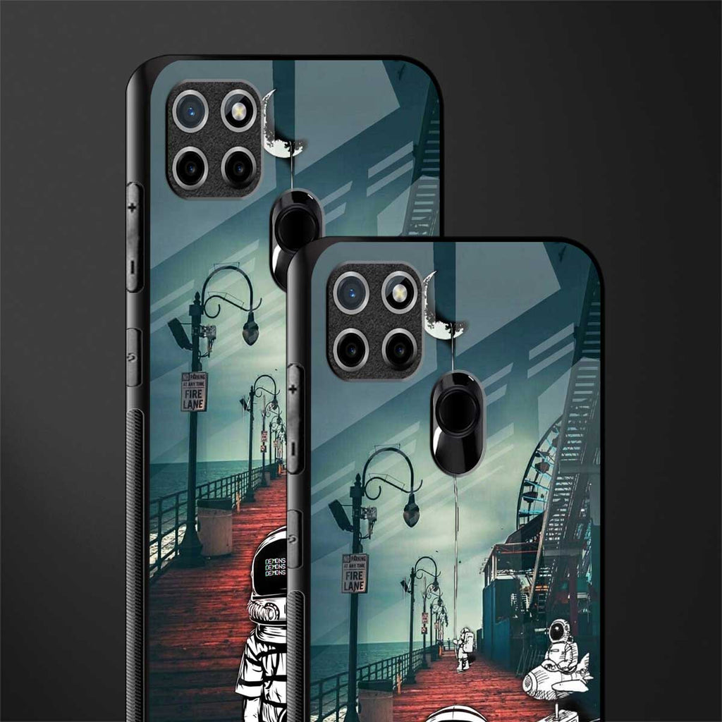 astronaut believer beach glass case for realme c21 image-2