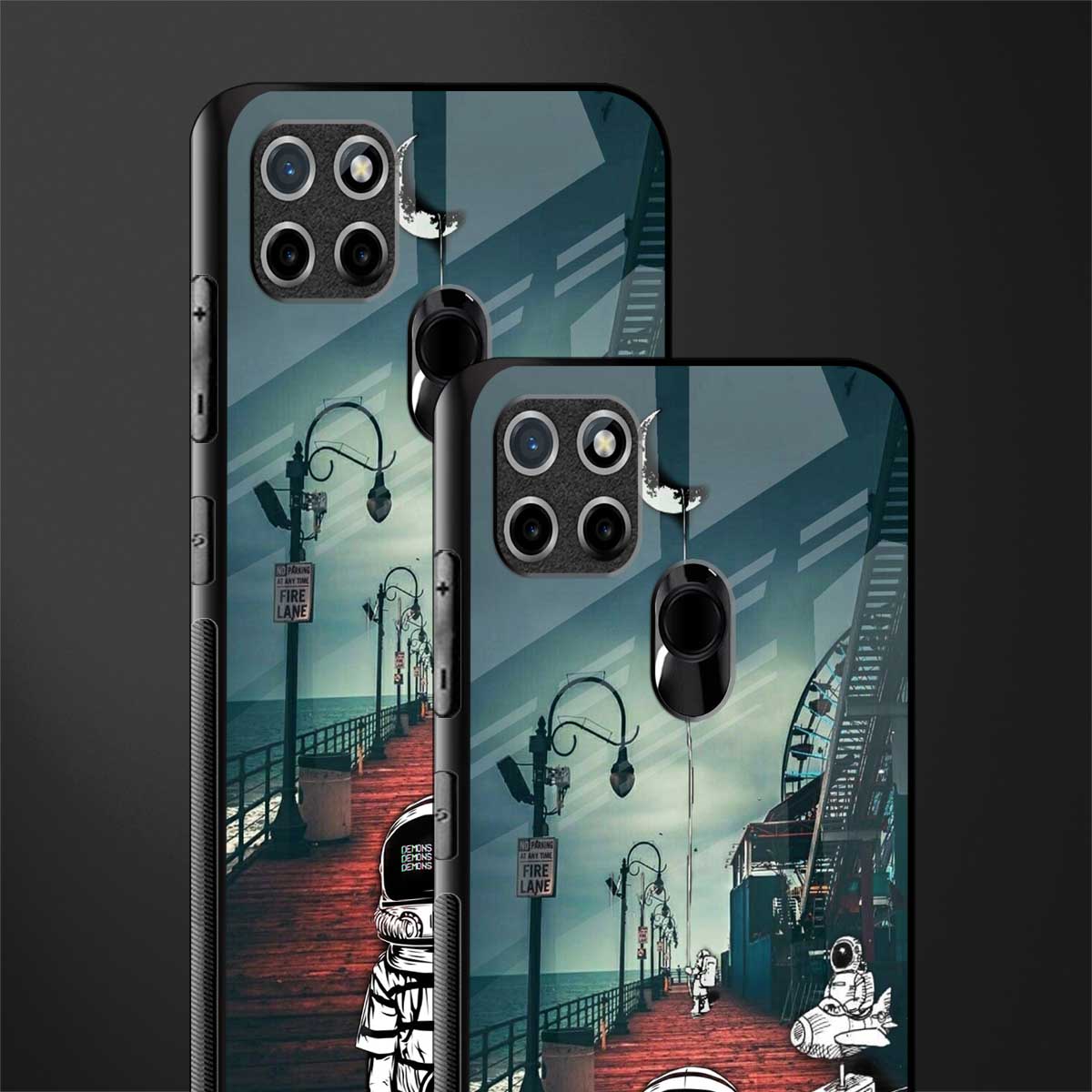 astronaut believer beach glass case for realme c21 image-2