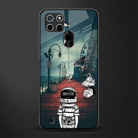 astronaut believer beach glass case for realme c21 image