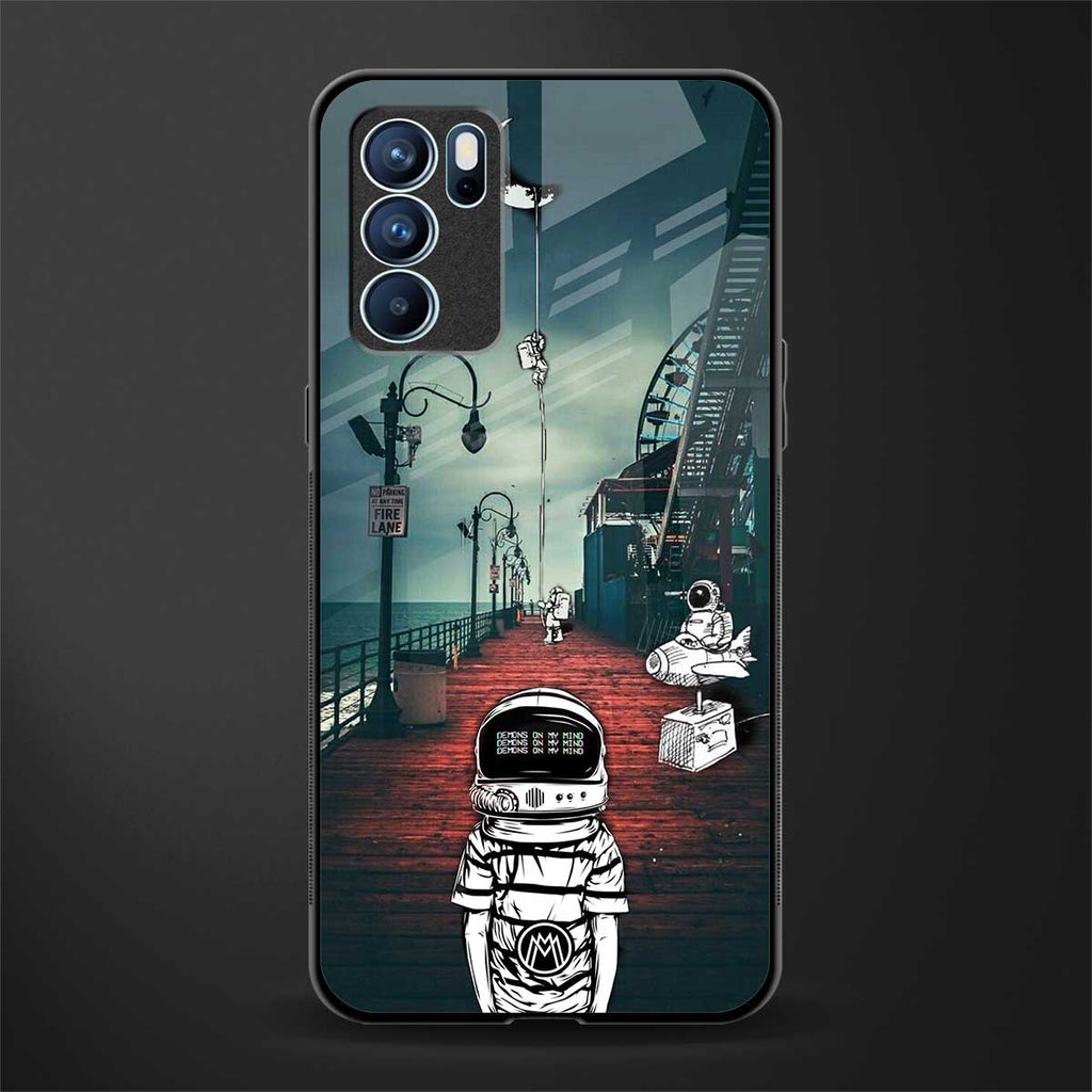 astronaut believer beach glass case for oppo reno6 pro 5g image