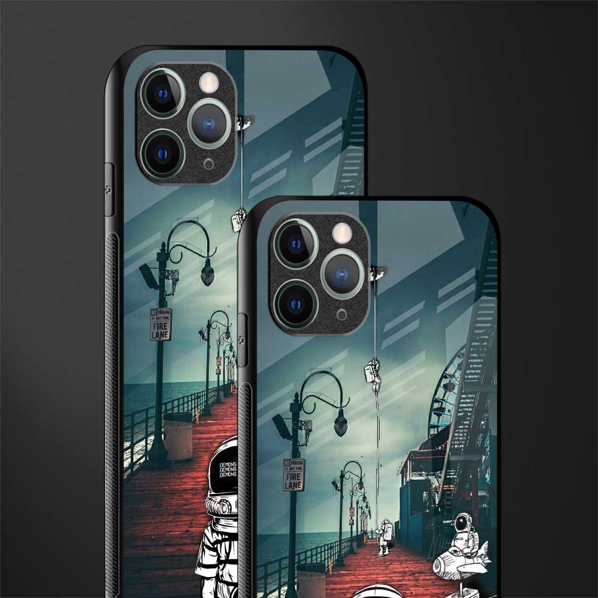astronaut believer beach glass case for iphone 11 pro max image-2