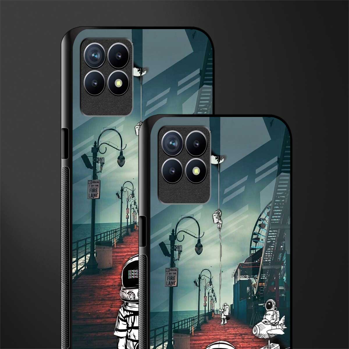 astronaut believer beach glass case for realme 8i image-2