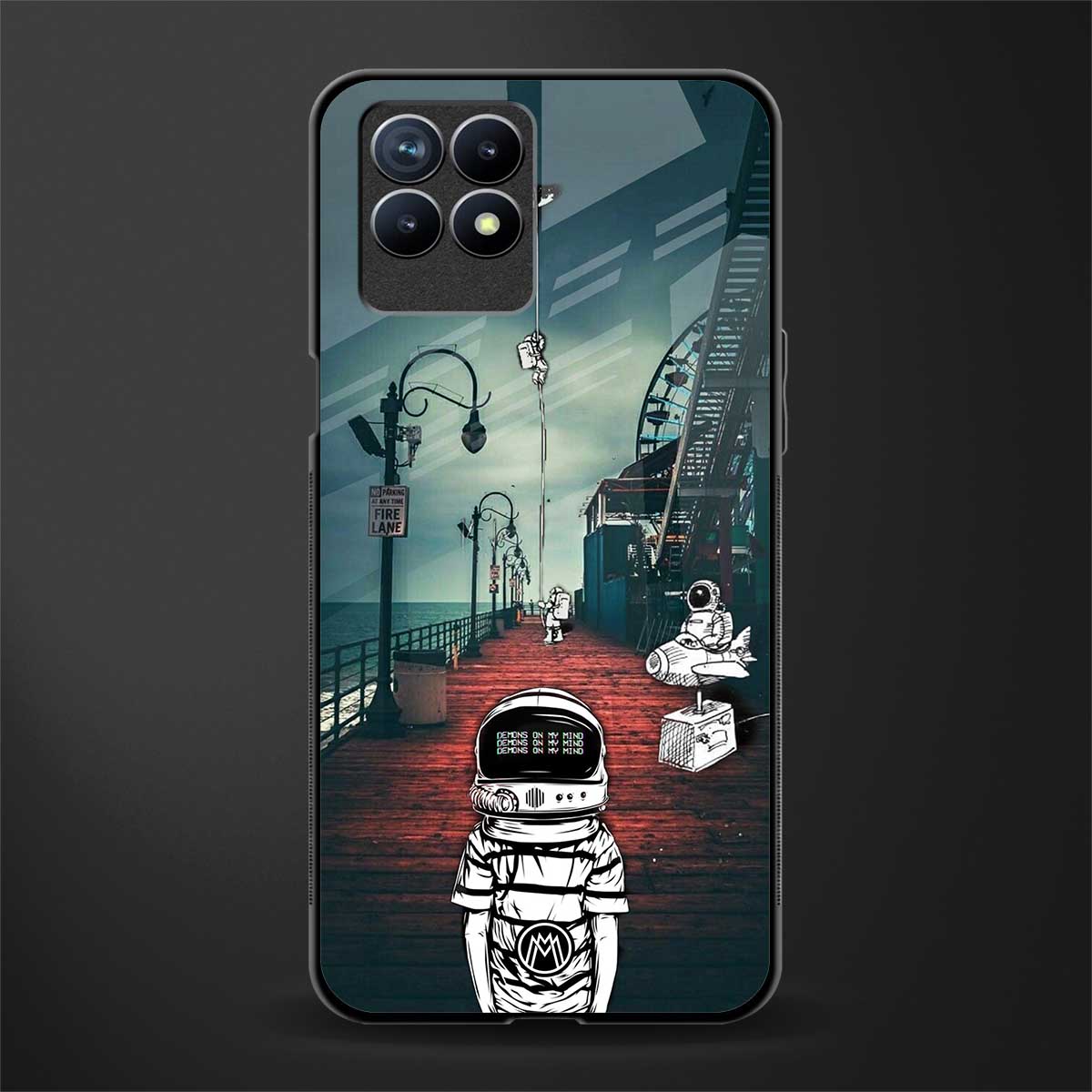 astronaut believer beach glass case for realme 8i image