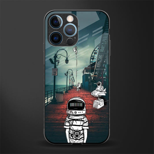 astronaut believer beach glass case for iphone 12 pro image