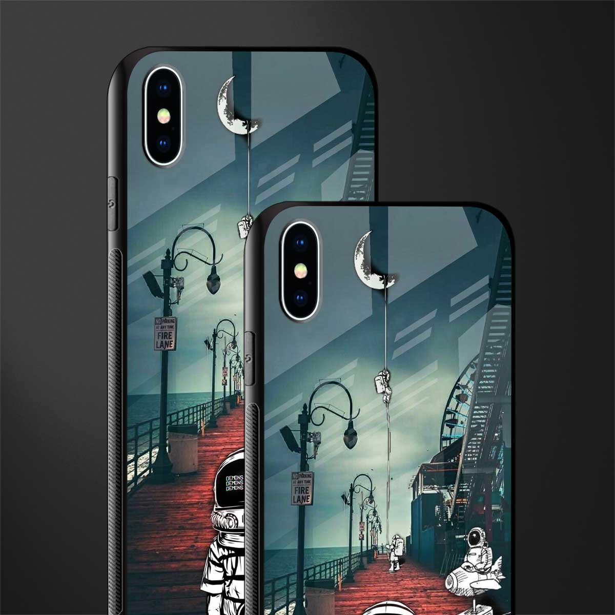 astronaut believer beach glass case for iphone xs max image-2