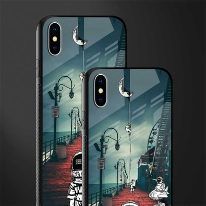 astronaut believer beach glass case for iphone xs max image-2