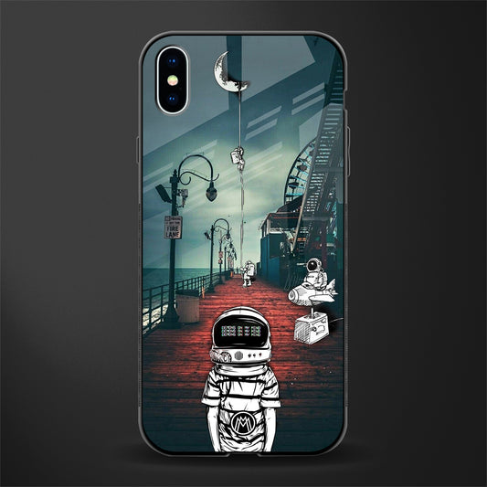 astronaut believer beach glass case for iphone xs max image