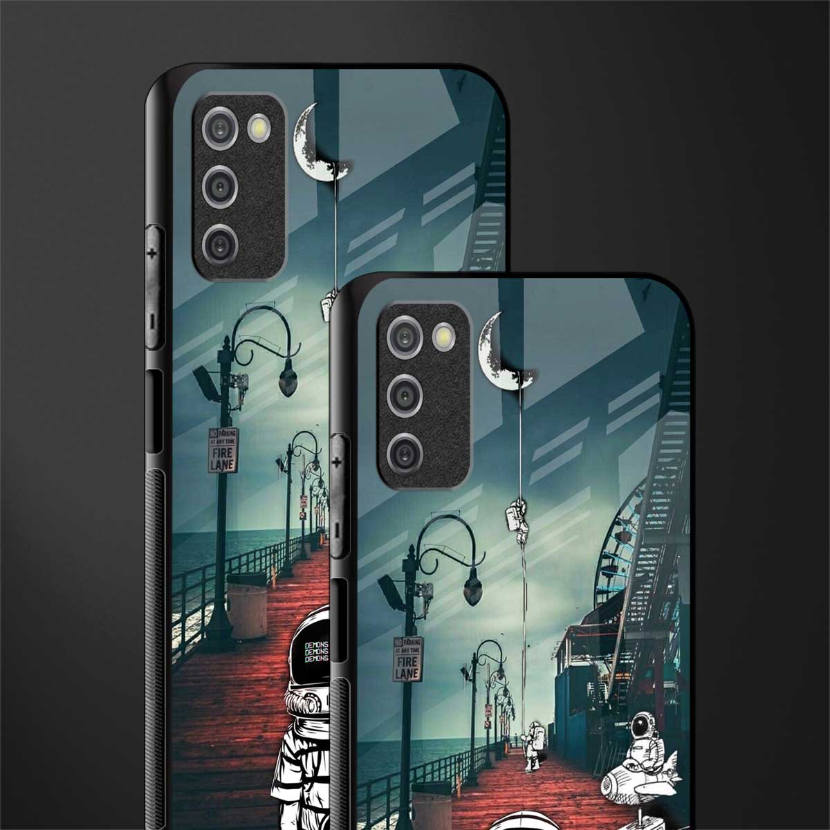 astronaut believer beach glass case for samsung galaxy a03s image-2