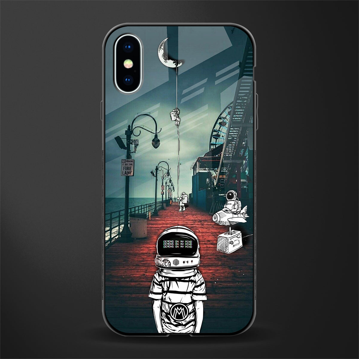 astronaut believer beach glass case for iphone xs image