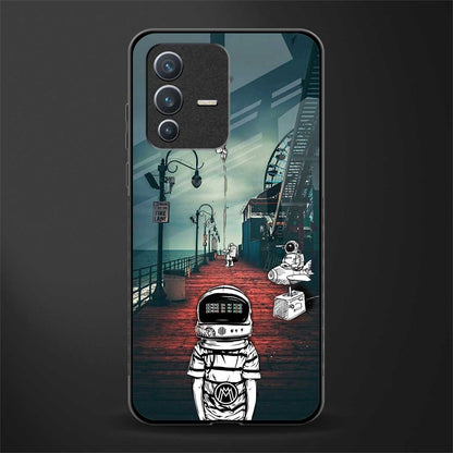 astronaut believer beach glass case for vivo v23 5g image