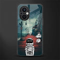 astronaut believer beach back phone cover | glass case for oppo f21 pro 5g