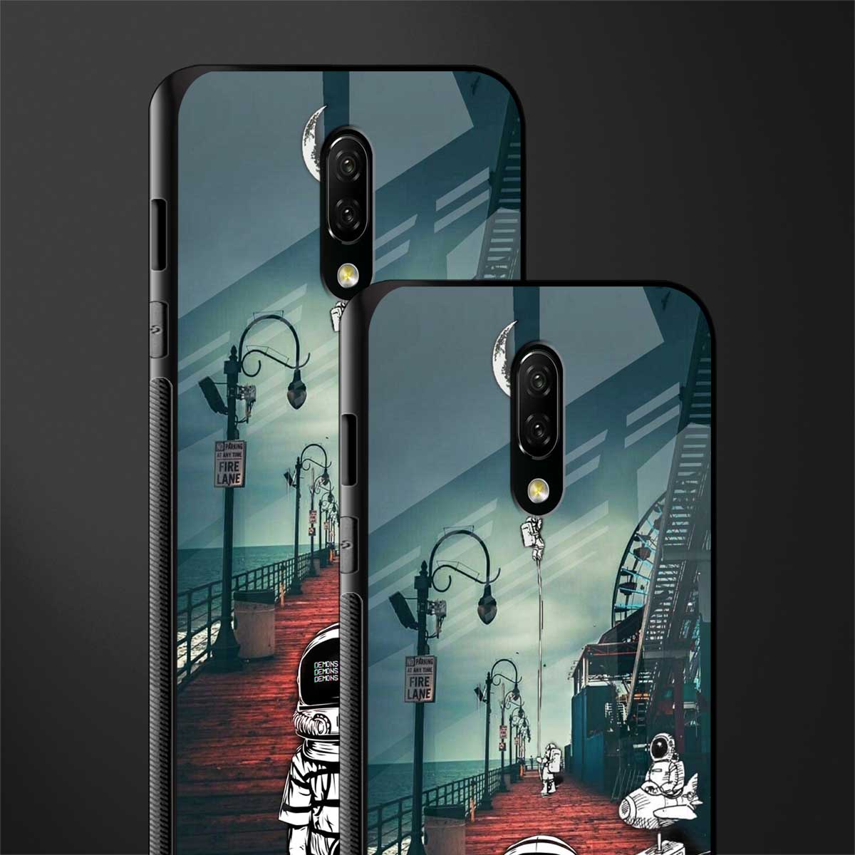 astronaut believer beach glass case for oneplus 7 image-2