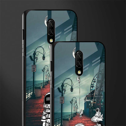 astronaut believer beach glass case for oneplus 7 image-2