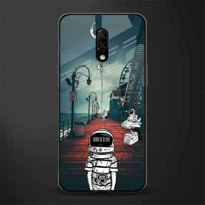 astronaut believer beach glass case for oneplus 7 image