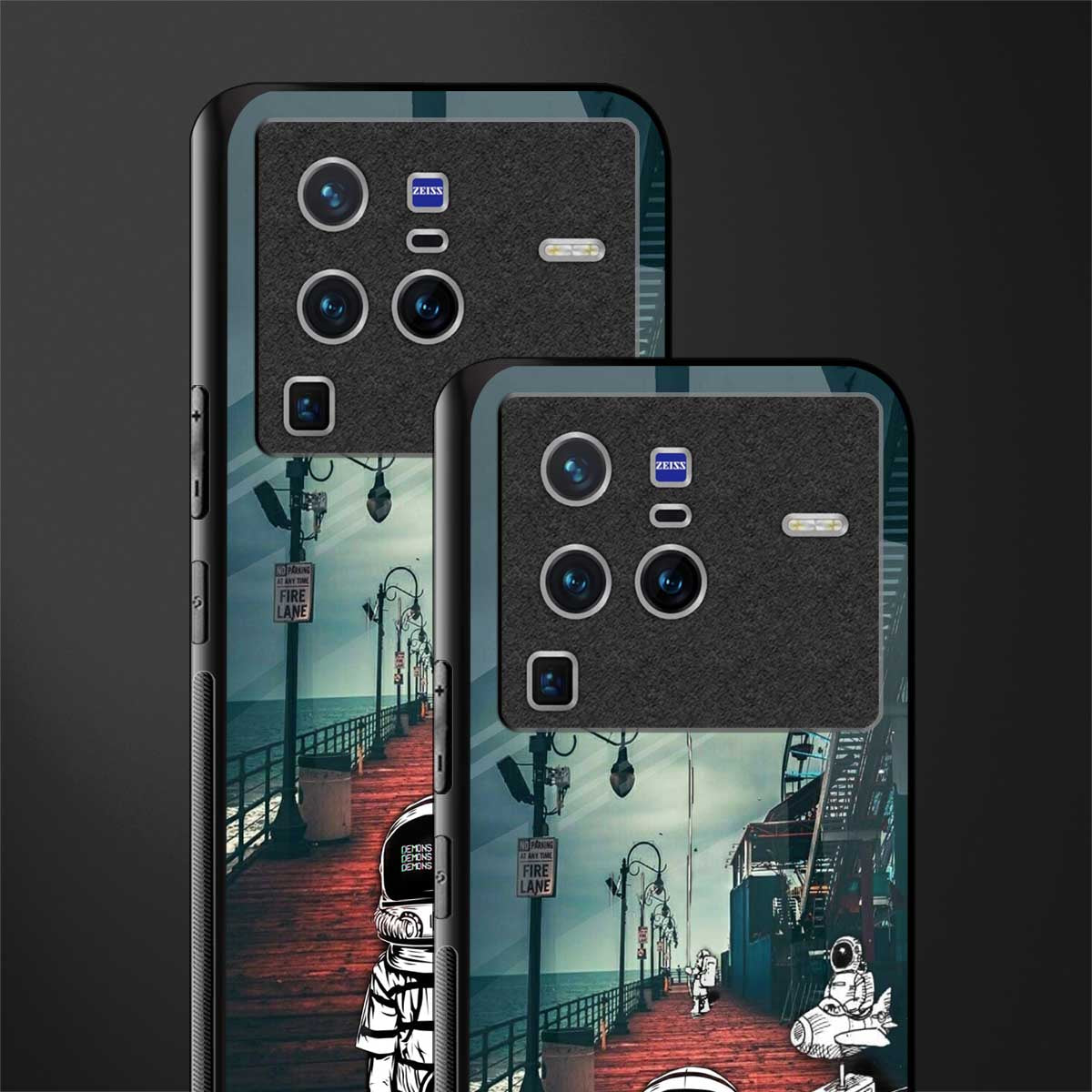 astronaut believer beach glass case for vivo x80 pro 5g image-2