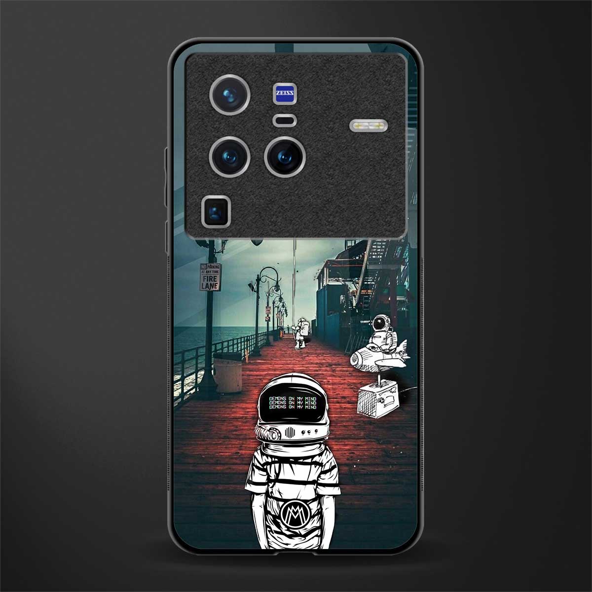 astronaut believer beach glass case for vivo x80 pro 5g image