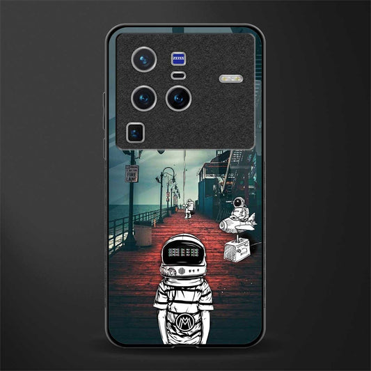 astronaut believer beach glass case for vivo x80 pro 5g image