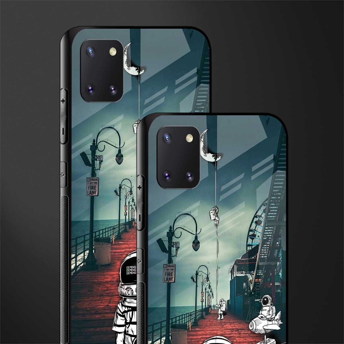 astronaut believer beach glass case for samsung a81 image-2