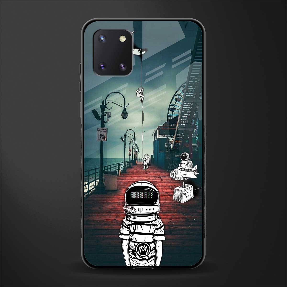 astronaut believer beach glass case for samsung a81 image