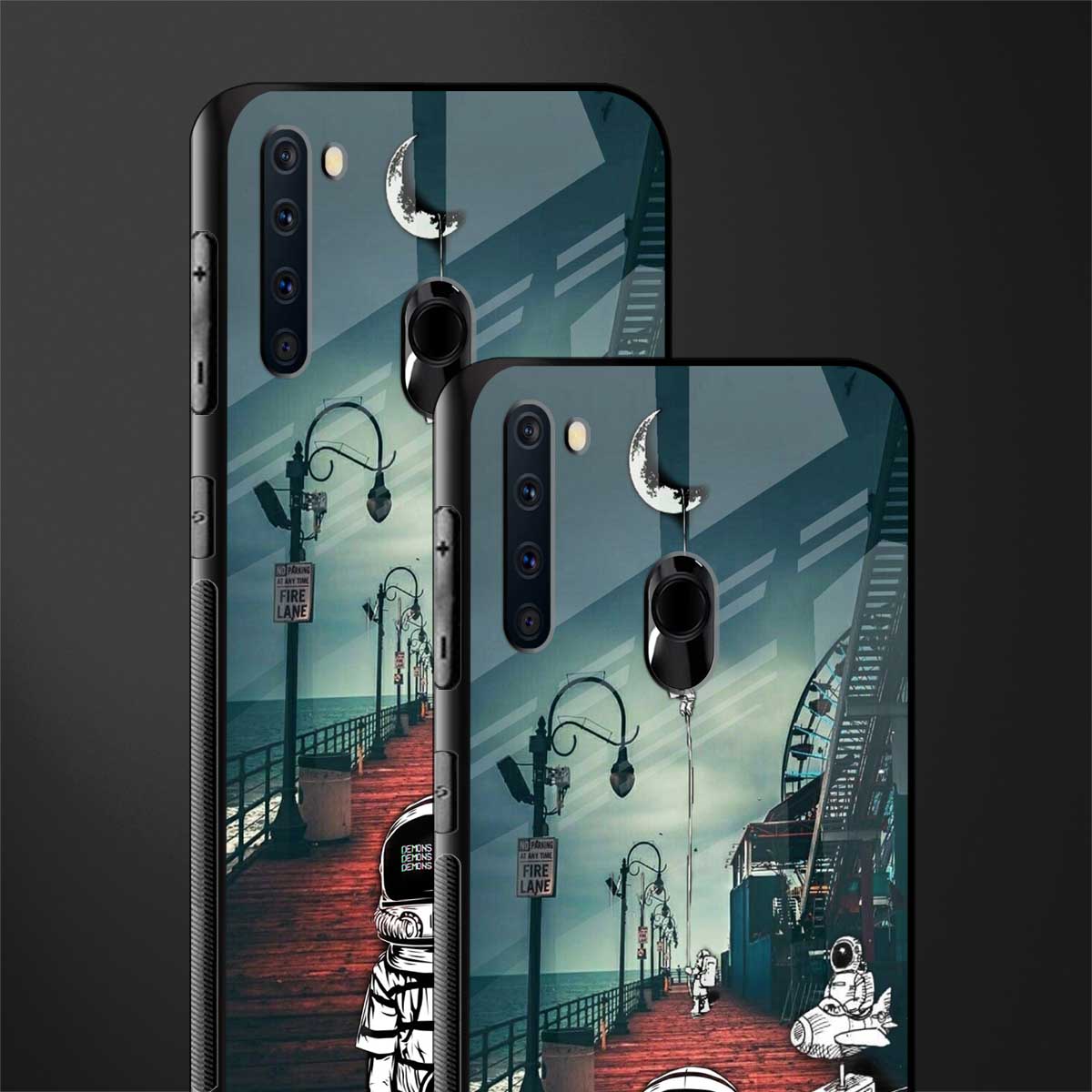 astronaut believer beach glass case for samsung a21 image-2