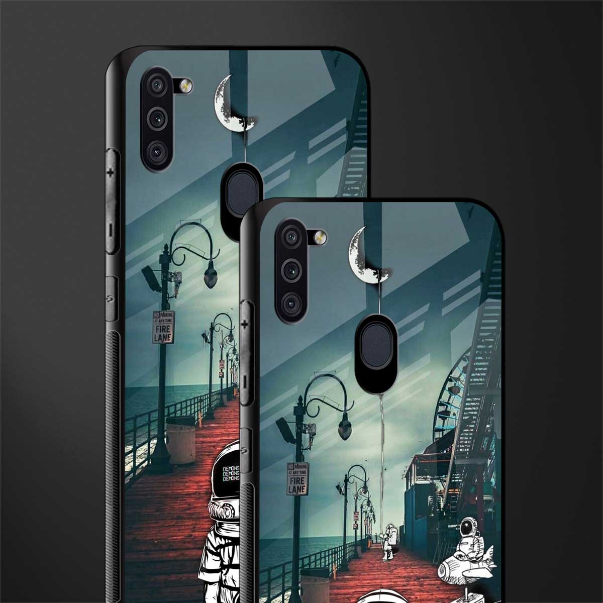 astronaut believer beach glass case for samsung a11 image-2