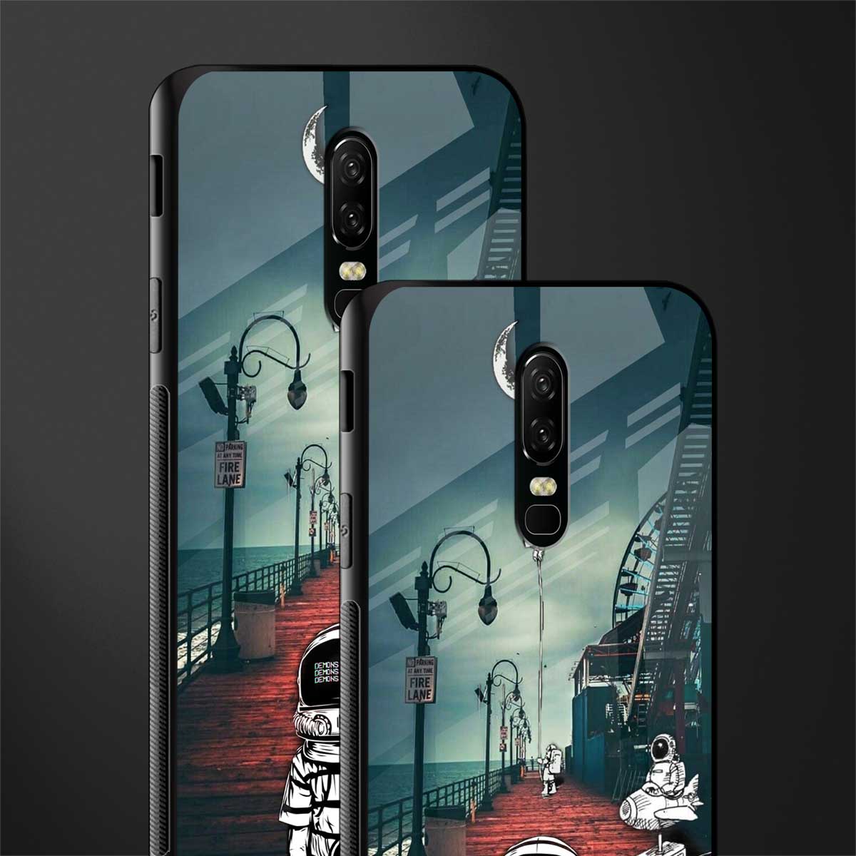 astronaut believer beach glass case for oneplus 6 image-2