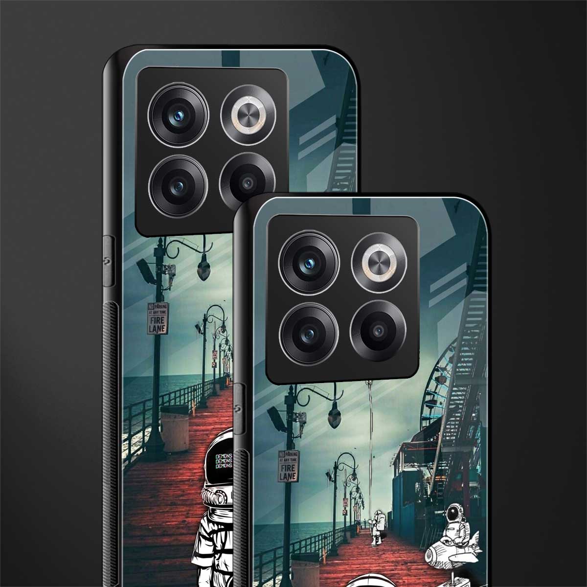 astronaut believer beach back phone cover | glass case for oneplus 10t