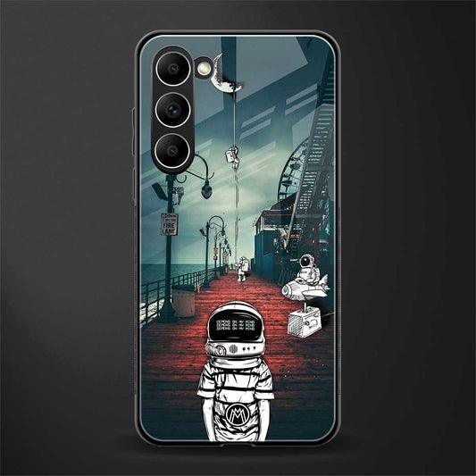 astronaut believer beach glass case for phone case | glass case for samsung galaxy s23