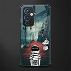 astronaut believer beach back phone cover | glass case for oneplus 9