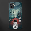 astronaut believer beach back phone cover | glass case for vivo y72