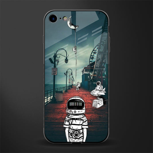 astronaut believer beach glass case for iphone 8 image