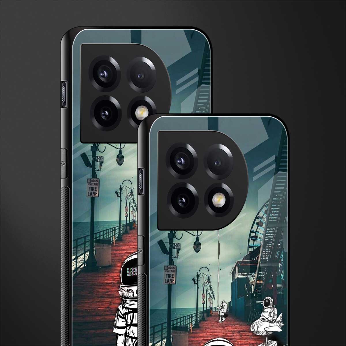 astronaut believer beach back phone cover | glass case for oneplus 11