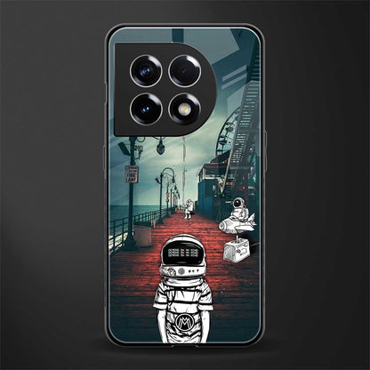 astronaut believer beach back phone cover | glass case for oneplus 11