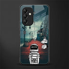 astronaut believer beach back phone cover | glass case for samsung galaxy a14 5g